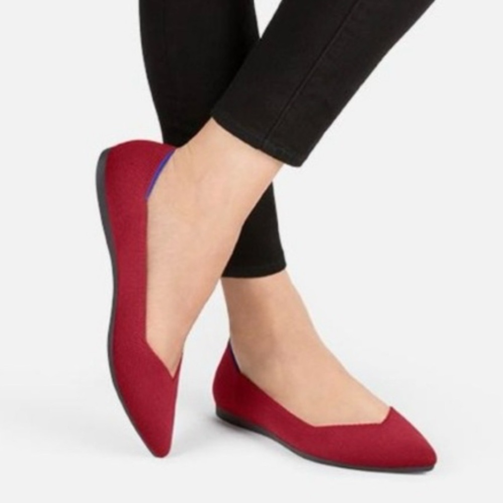 Rothy's The Point in Chili Red Flats Women’s US Size 8